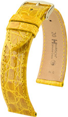 Yellow leather strap Hirsch Genuine Croco M 18900872-1 (Crocodile leather) Hirsch selection