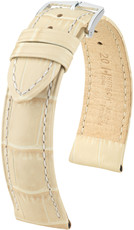 Beige leather strap Hirsch Duke M 01028190-2 (Calfskin)