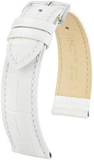 White leather strap Hirsch Duke L 01028001-2 (Calfskin)