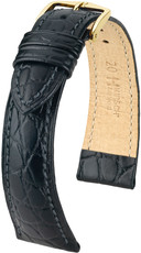 Black leather strap Hirsch Aristocrat M 03828150-1 (Calfskin)
