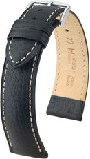 Black leather strap Hirsch Boston M 01302150-2 (Calfskin)