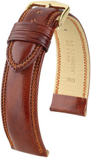 Brown leather strap Hirsch Ascot L 01575070-1 (Calfskin)