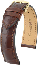 Brown leather strap Hirsch Earl L 04707019-1 (Alligator leather)