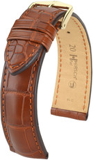 Brown leather strap Hirsch Earl L 04707079-1 (Alligator leather)
