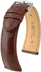 Brown leather strap Hirsch Genuine Alligator L10220719-2 (Alligator leather)