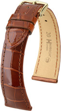 Brown leather strap Hirsch London M 04307170-1 (Alligator leather) Hirsch selection