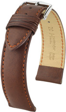 Brown leather strap Hirsch Merino L 01206070-2 (Sheep leather)