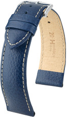 Blue leather strap Hirsch Kansas L 01502081-2 (Calfskin)