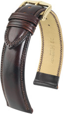Dark brown leather strap Hirsch Ascot L 01575010-1 (Calfskin)
