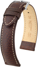 Dark brown leather strap Hirsch Boston L 01302010-2 (Calfskin)