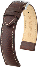 Dark brown leather strap Hirsch Boston M 01302110-2 (Calfskin)