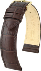 Dark brown leather strap Hirsch Duke L 01028010OE-1 (Calfskin) Open End
