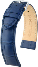 Dark blue leather strap Hirsch Duke M 01028180-2 (Calfskin)