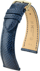 Dark blue leather strap Hirsch London M 04366180-1 (Lizard leather) Hirsch selection