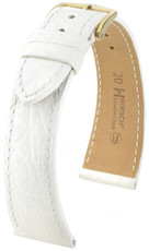 White leather strap Hirsch Genuine Croco L 01808000-1 (Crocodile leather) Hirsch Selection