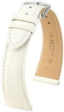 White leather strap Hirsch Regent L 04107009-2 (Alligator leather) Hirsch Selection