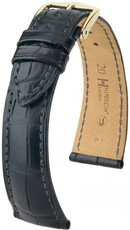 Black leather strap Hirsch London M 04207159-1 (Alligator leather)