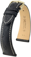 Black leather strap Hirsch Massai Ostrich L 04262051-1 (Ostrich leather) Hirsch Selection