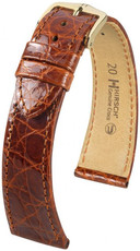 Brown leather strap Hirsch Genuine Croco L 01808070-1 (Crocodile leather)