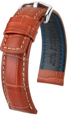 Brown leather strap Hirsch Grand Duke L 02528070-2 (Calfskin)