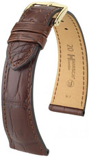 Brown leather strap Hirsch London L 04307019-1 (Alligator leather)