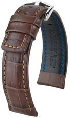 Dark brown leather strap Hirsch Grand Duke XL 02528210-2 (Calfskin)