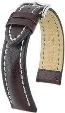 Dark brown leather strap Hirsch Heavy Calf L 02475010-1 (Calfskin)