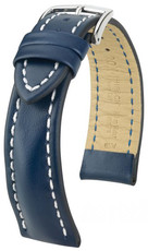 Dark blue leather strap Hirsch Heavy Calf L 02475080-2 (Calfskin)
