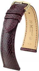 Burgundy leather strap Hirsch London L 04266060-1 (Lizard leather) Hirsch Selection