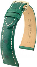 Green leather strap Hirsch Massai Ostrich L 04262041-1 (Ostrich leather) Hirsch Selection