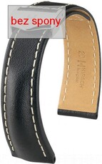 Black leather strap Hirsch Navigator 07002450-2 (Calfskin)