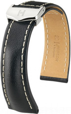 Black leather strap Hirsch Navigator 07002450-2 (Calfskin)