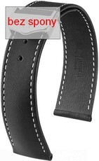 Black leather strap Hirsch Voyager 07175451-2 (Calfskin)