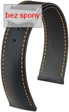 Black leather strap Hirsch Voyager 07175453-2 (Calfskin)
