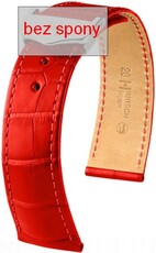 Red leather strap Hirsch Voyager 07107429-2 (Alligator leather) Hirsch Selection