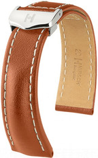 Brown leather strap Hirsch Navigator 07002470-2 (Calfskin)