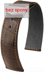 Brown leather strap Hirsch Voyager 07107417-2 (Alligator leather)