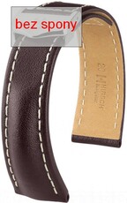 Dark brown leather strap Hirsch Navigator 07002410-2 (Calfskin)