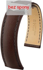 Dark brown leather strap Hirsch Speed 07402410-2 (Calfskin) Hirsch Selection