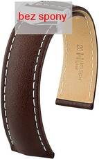 Dark brown leather strap Hirsch Speed 07402411-2 (Calfskin) Hirsch Selection