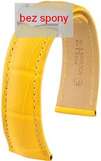 Yellow leather strap Hirsch Speed 07407472-2 (Alligator leather) Hirsch Selection