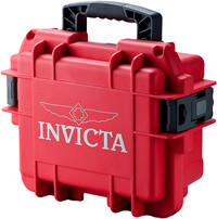 Invicta watch box with 3 slots red (DC3RED)