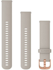 Strap Garmin Quick Release 20mm, silicone, beige, pink-gold clasp (Venu, Venu Sq, Venu 2 plus aj.)