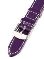 Unisex leather purple strap for watches W-00-H