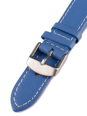 Unisex leather blue strap for watches W-00-F