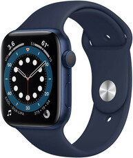Apple Watch Series 6 GPS, 40mm, Blue Aluminium Case with Navy Blue Sports Strap