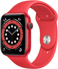 Apple Watch Series 6 GPS, 44mm, Red Aluminium with Red Sports Strap