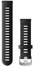Silicone strap Garmin 20mm (for Forerunner 55, Venu, Venu Sq, Venu 2 plus), black, Quick Release, 010-11251-9P