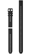 Silicone strap Garmin 20mm (for Garmin Fenix 8/7S/6S (43mm), etc.), black, QuickFit, + extended part, 010-13028-00