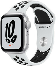 Apple Watch Nike SE GPS, 40mm, Silver Aluminium Case with Pure Platinum/Black Nike Sport Band